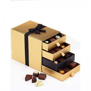 กล่องของขวัญบรรจุภัณฑ์กระดาษช็อคโกแลตบรรจุภัณฑ์การออกแบบที่สวยงามของจีนขายส่ง